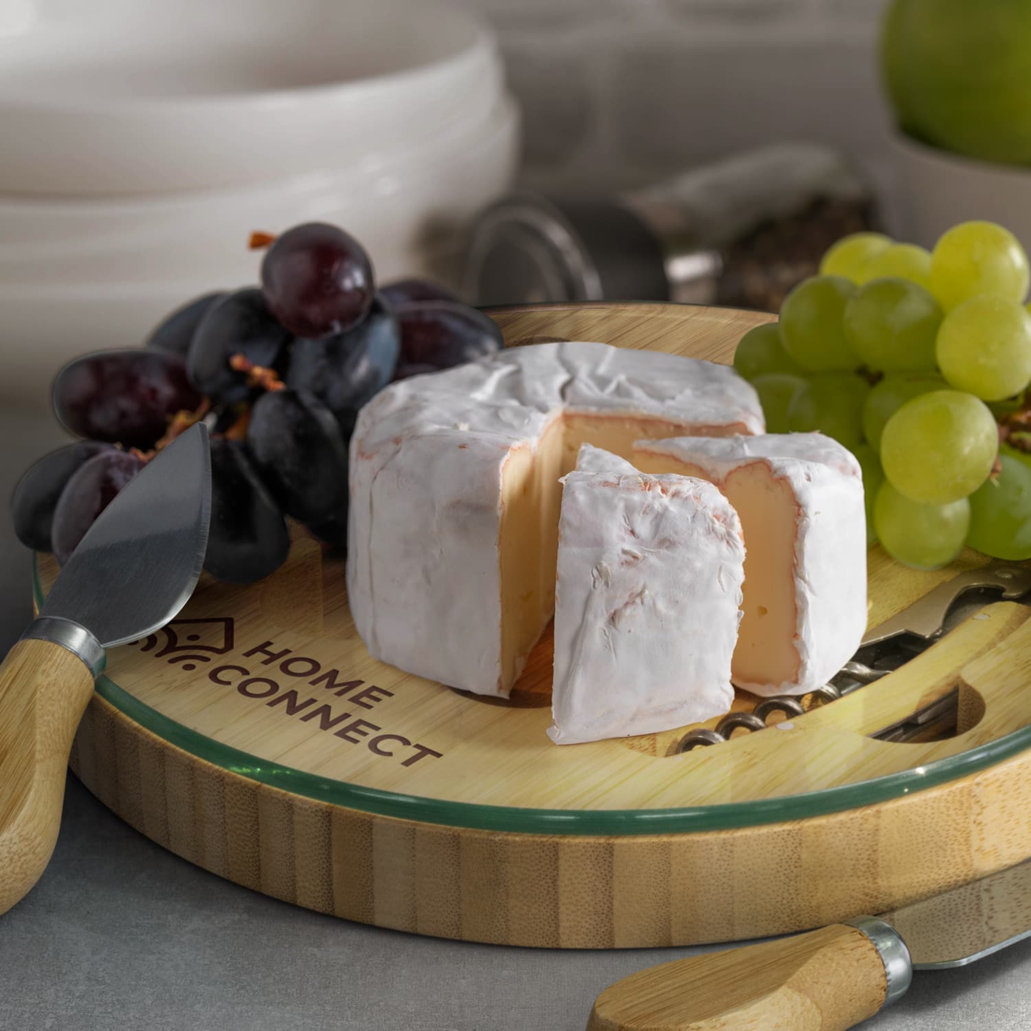 NATURA Glass & Bamboo Cheese Board · Product view