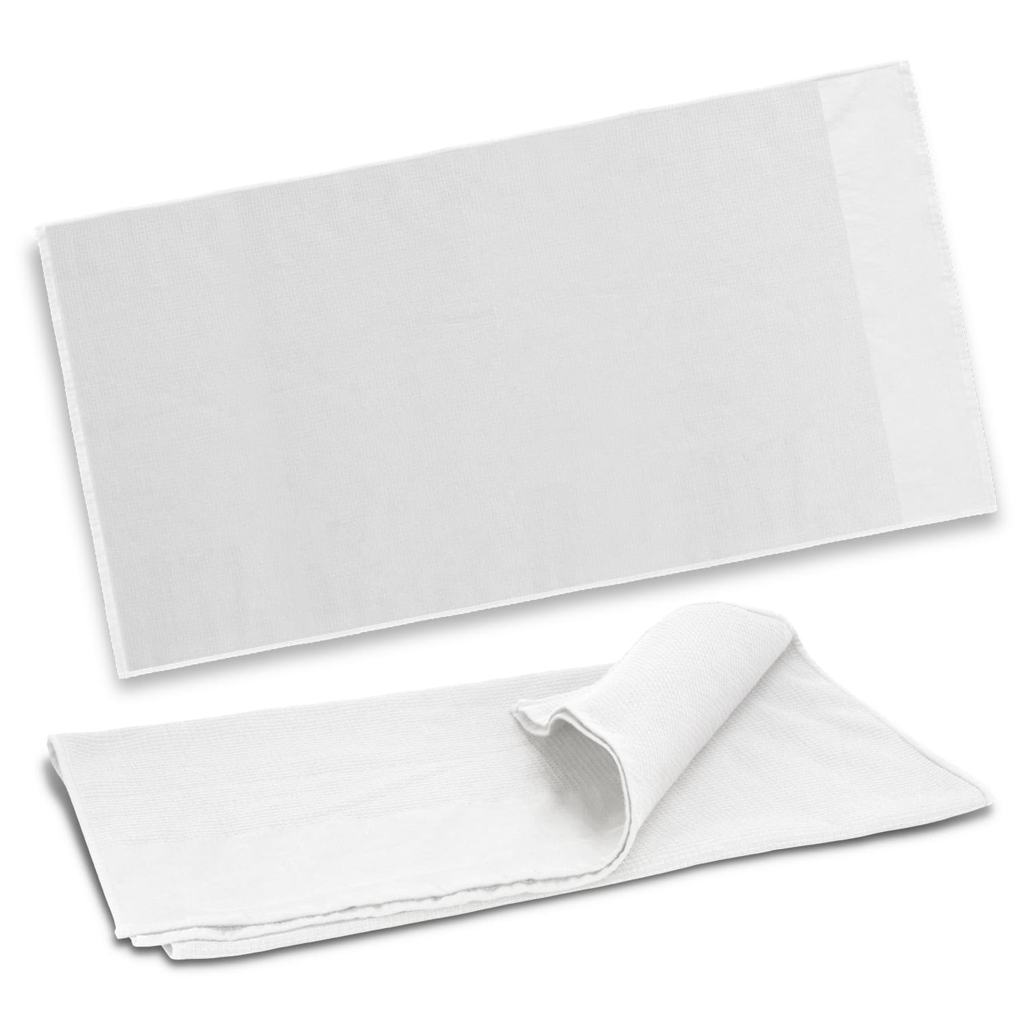 Rochester Waffle Towel · White · front