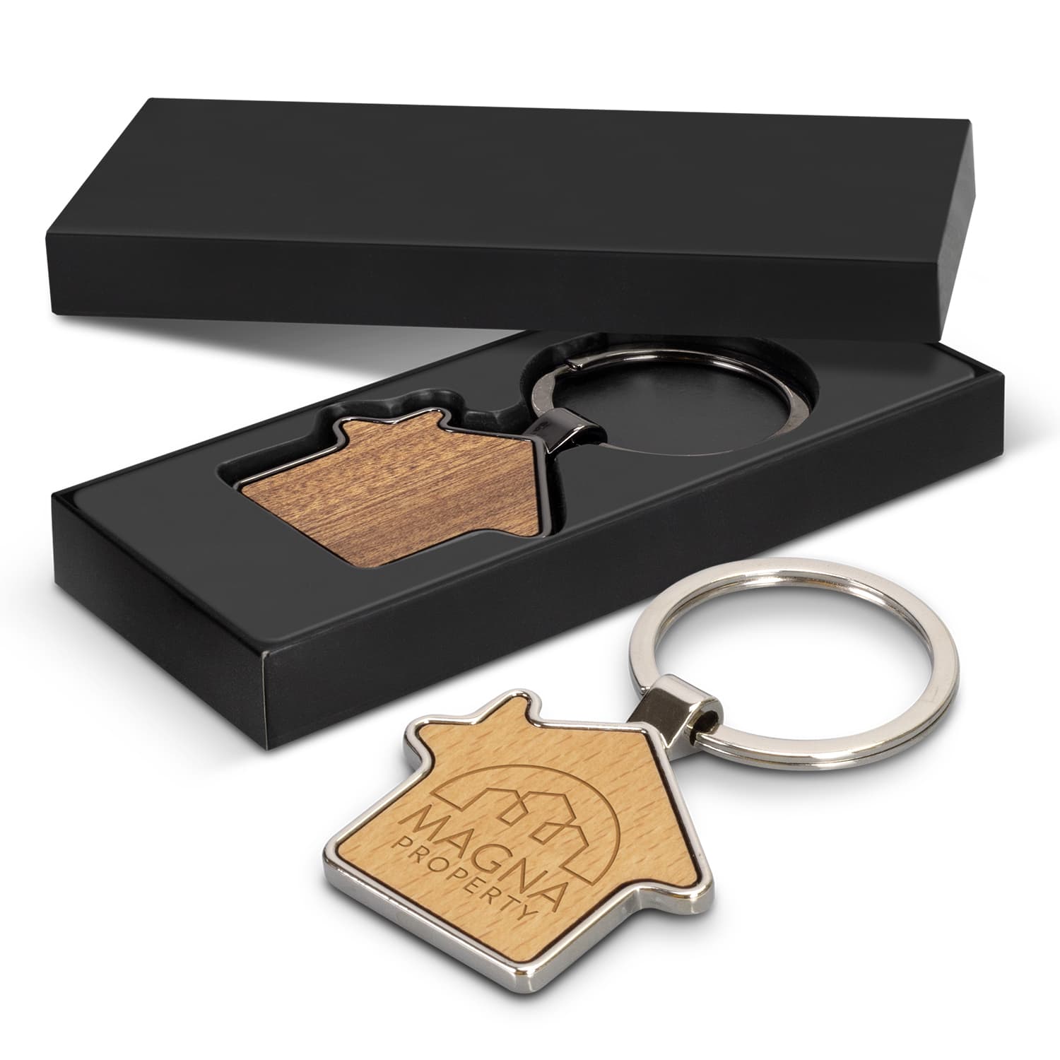 Santo House Shaped Key Ring · Product view
