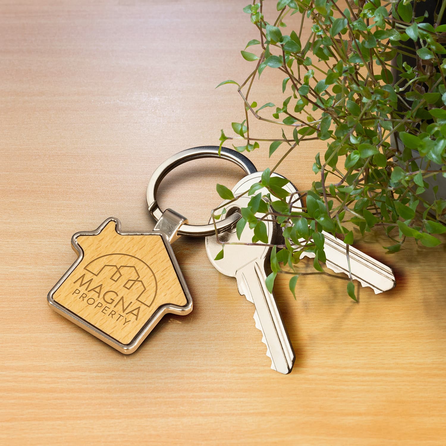 Santo House Shaped Key Ring · Product view