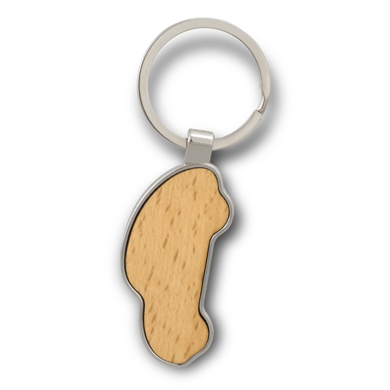 Santo Car Shaped Key Ring · Silver/Natural · front