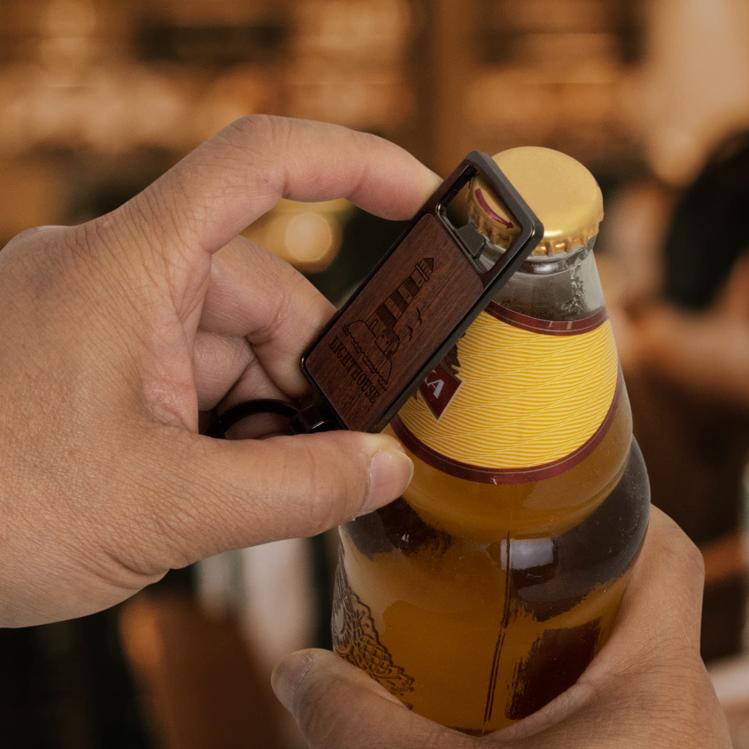 Santo Bottle Opener Key Ring · Product view