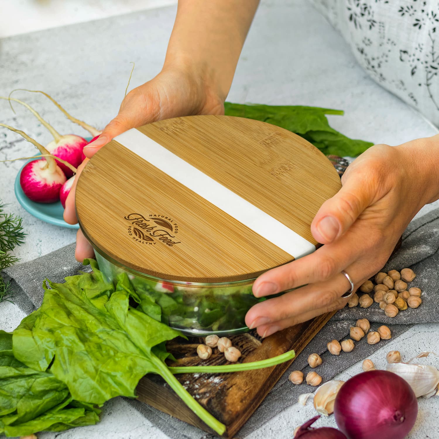 NATURA Iris Glass Food Container · Product view