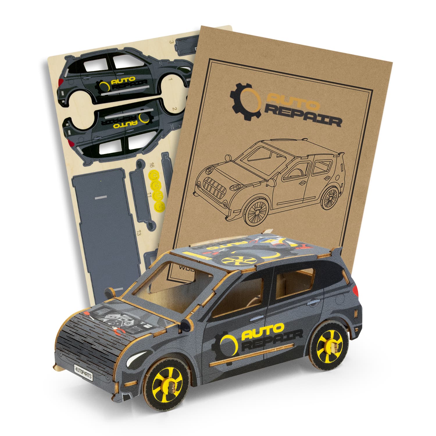 BRANDCRAFT Hatchback Car Wooden Model · Product view