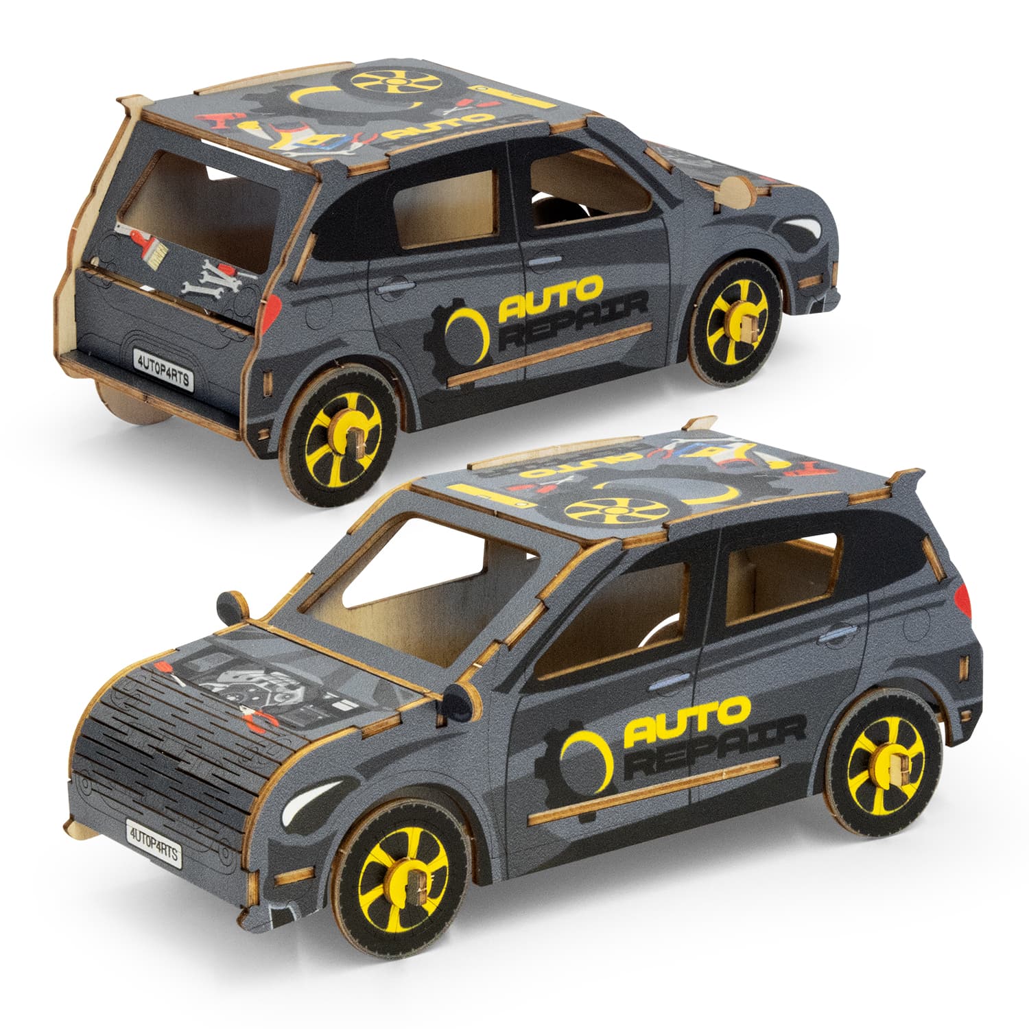 BRANDCRAFT Hatchback Car Wooden Model · Product view