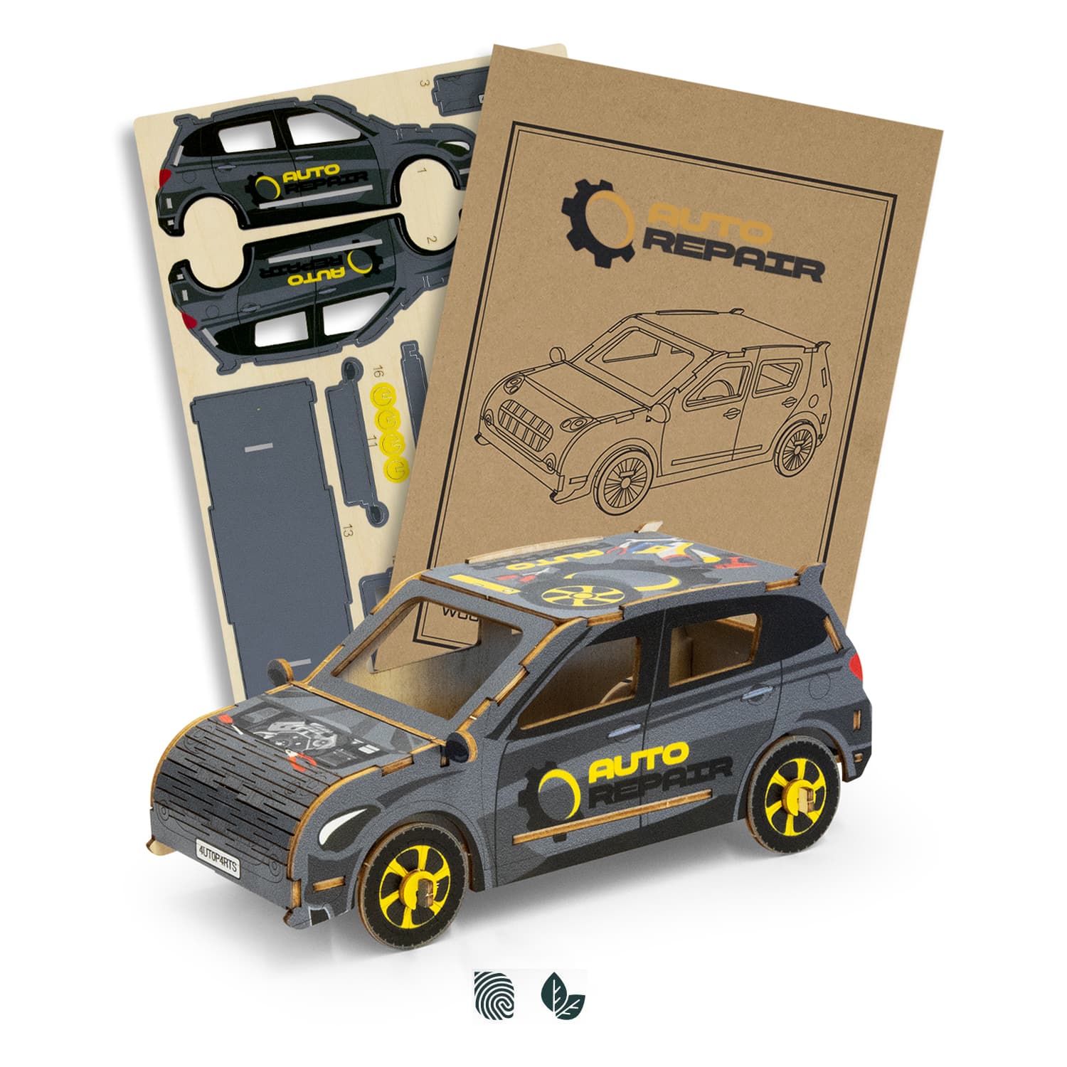 BRANDCRAFT Hatchback Car Wooden Model · Product view