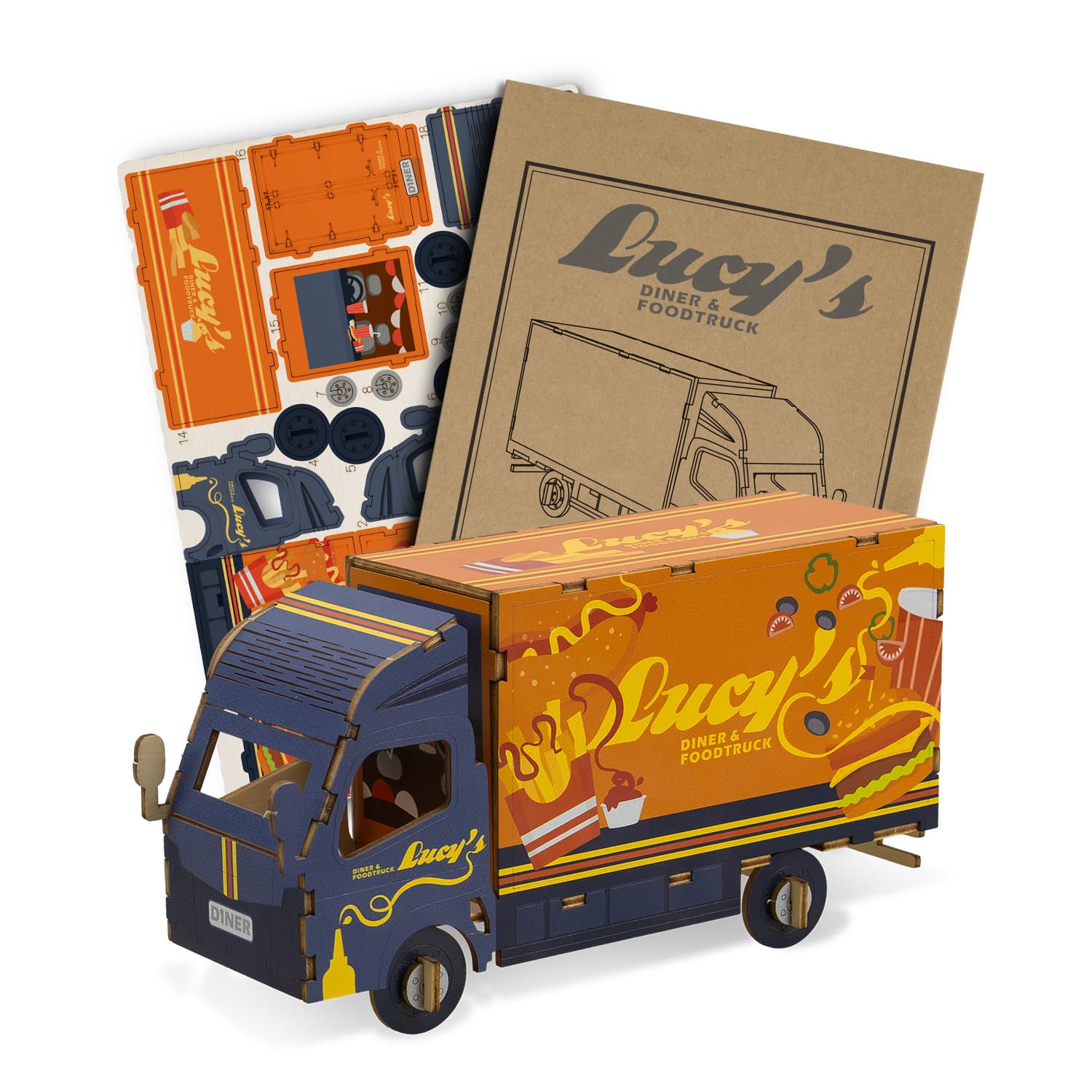 BRANDCRAFT Small Truck Wooden Model · Product view
