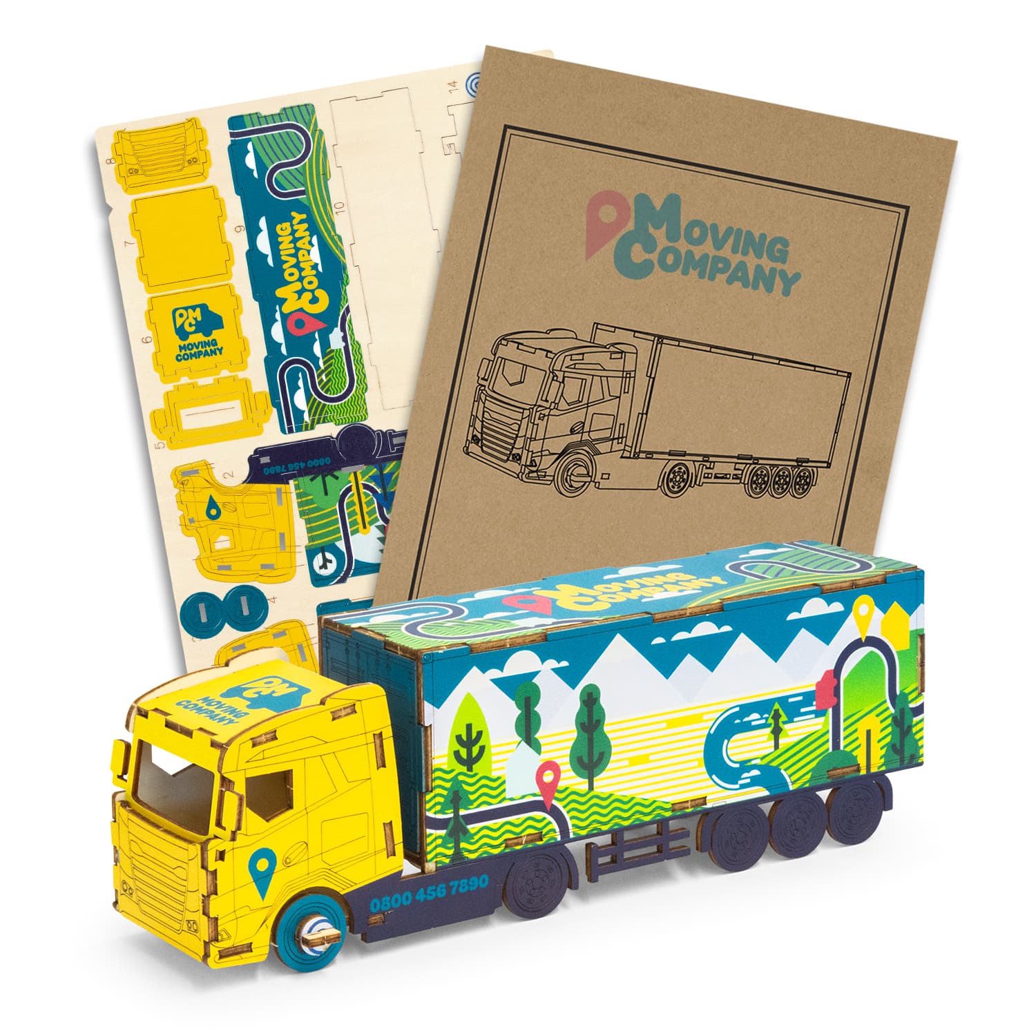 BRANDCRAFT Large Truck Wooden Model · Product view