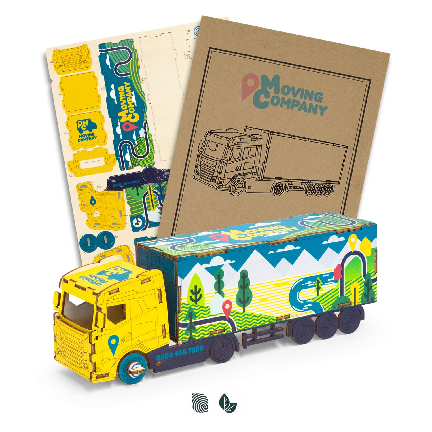 BRANDCRAFT Large Truck Wooden Model · Product view