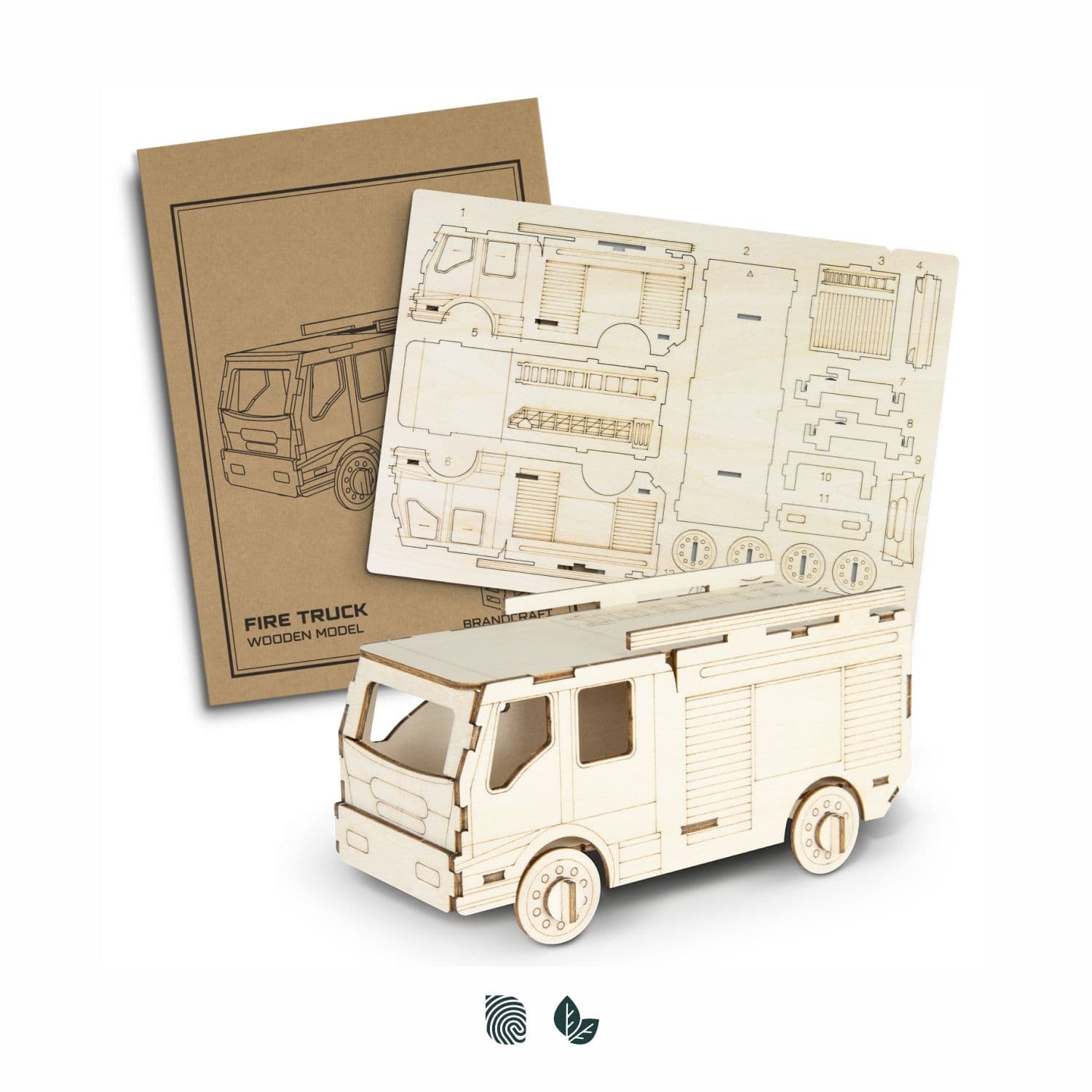 BRANDCRAFT Fire Truck Wooden Model · Product view