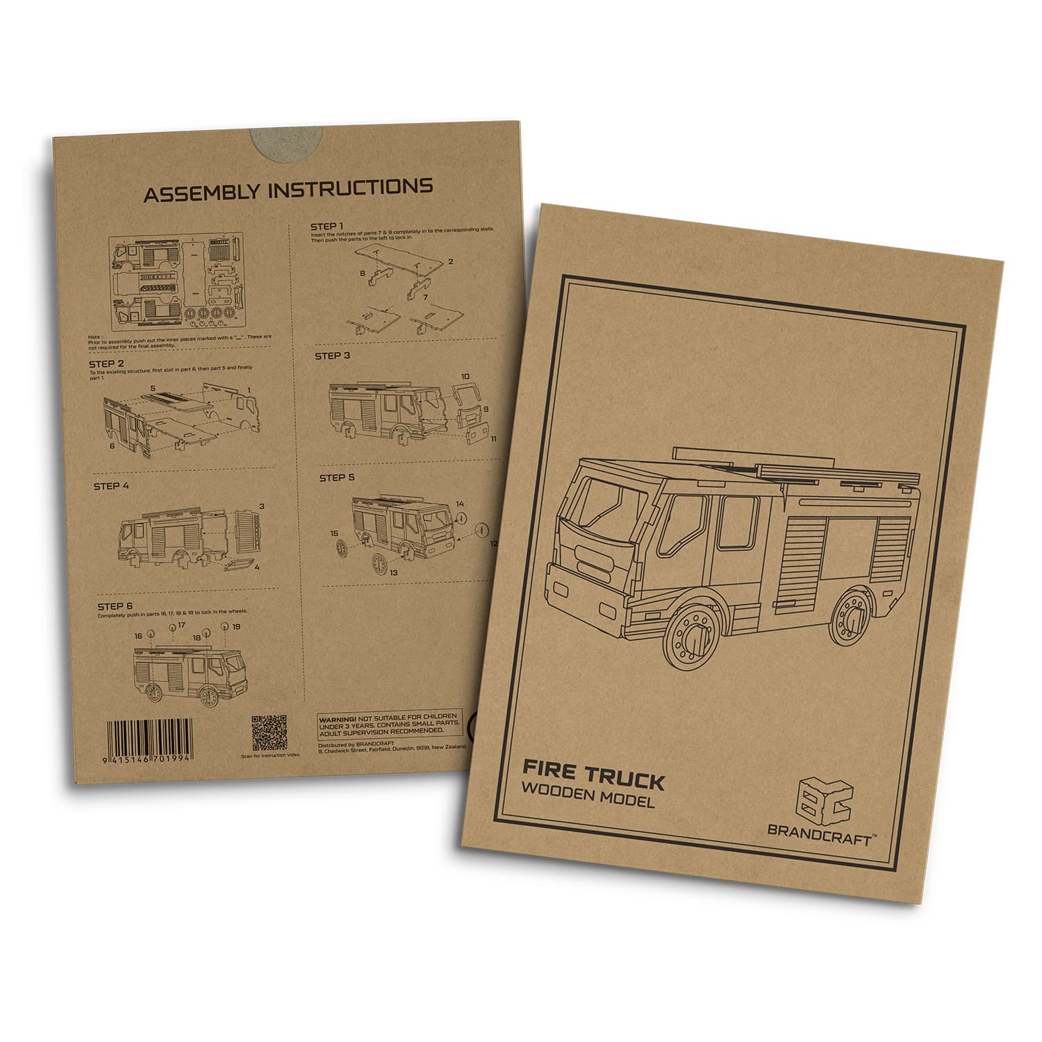 BRANDCRAFT Fire Truck Wooden Model · Product view