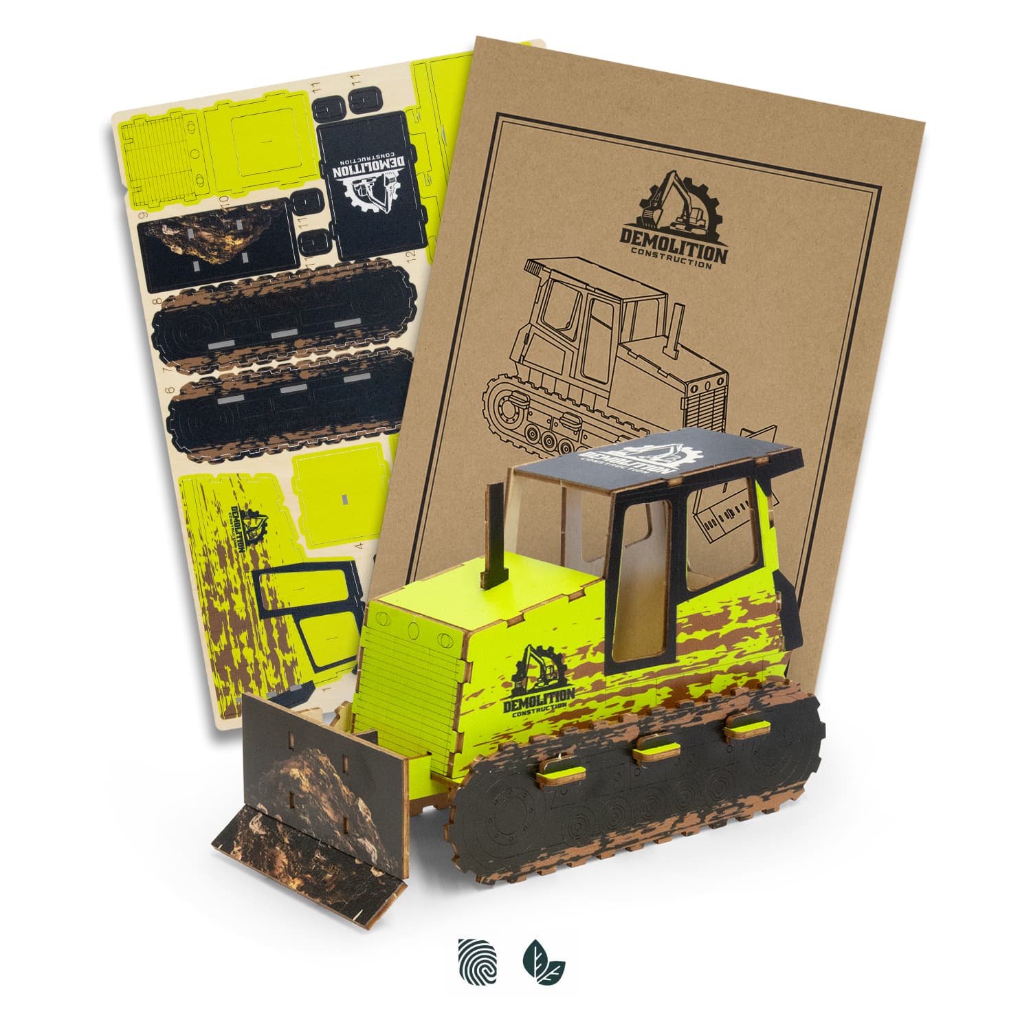 BRANDCRAFT Bulldozer Wooden Model · Product view