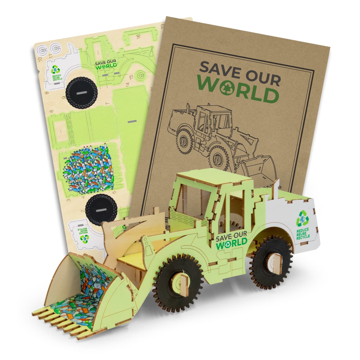 BRANDCRAFT Wheel Loader Wooden Model · Product view