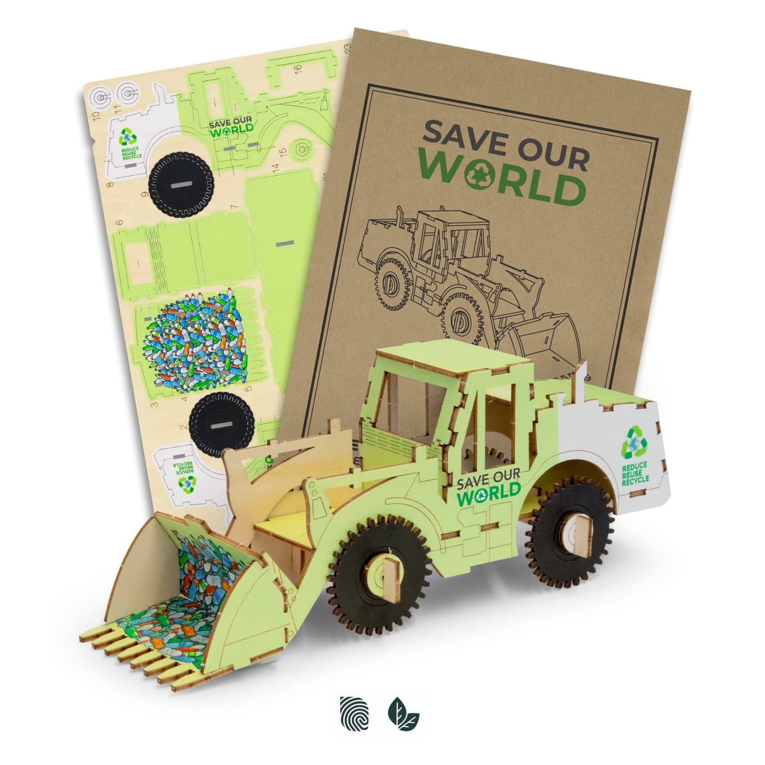 BRANDCRAFT Wheel Loader Wooden Model · Product view