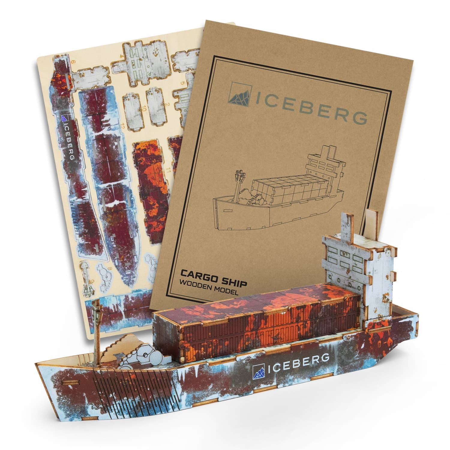 BRANDCRAFT Cargo Ship Wooden Model · Product view