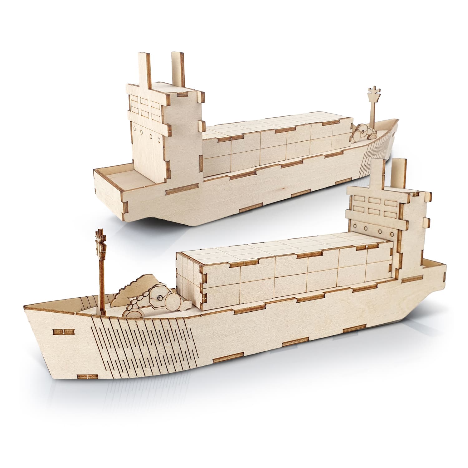 BRANDCRAFT Cargo Ship Wooden Model · Product view