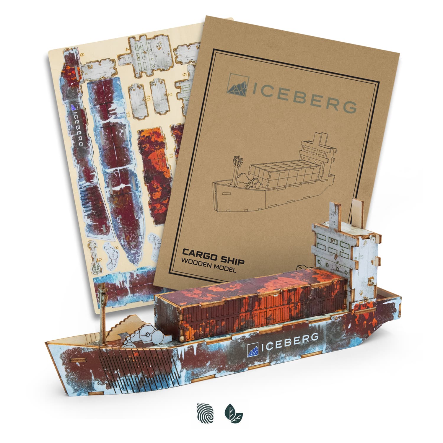 BRANDCRAFT Cargo Ship Wooden Model · Product view