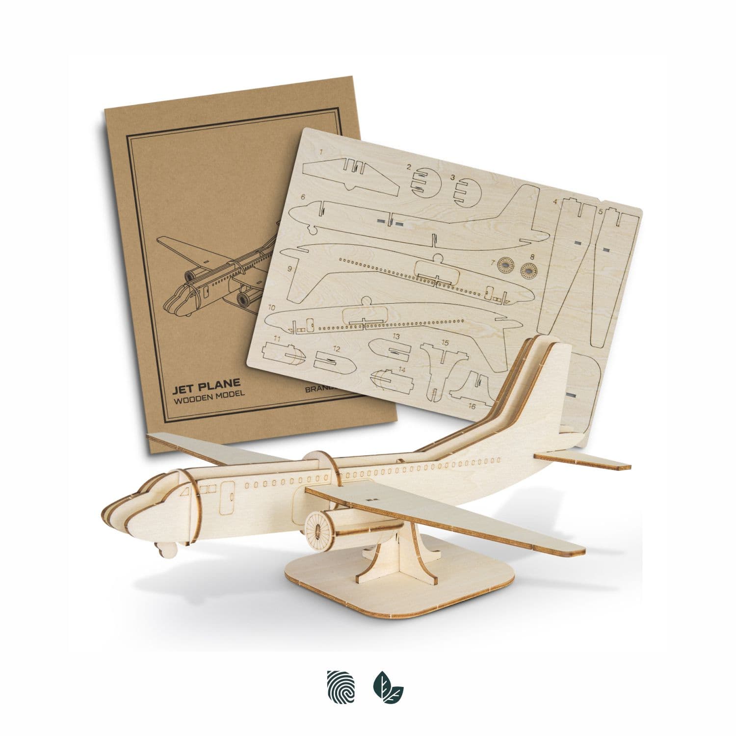 BRANDCRAFT Jet Plane Wooden Model · Product view