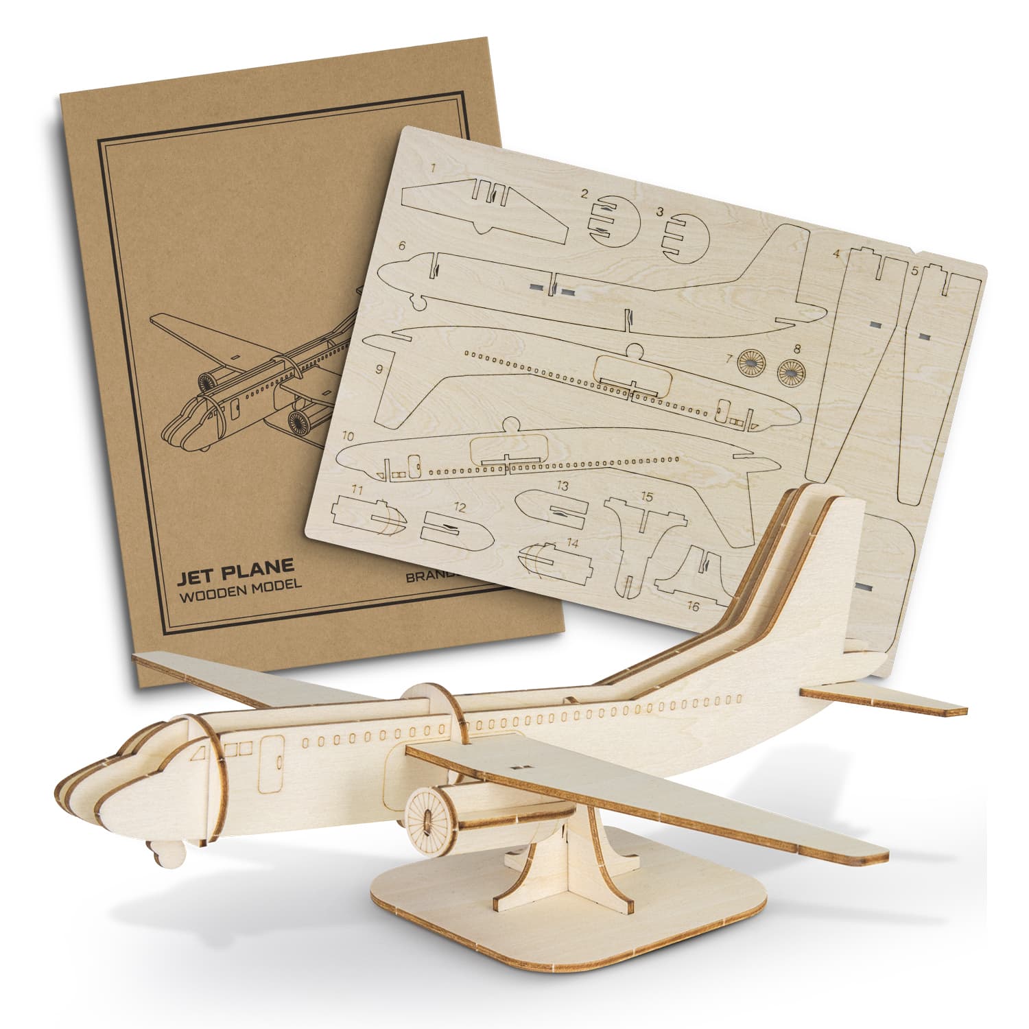 BRANDCRAFT Jet Plane Wooden Model · Product view