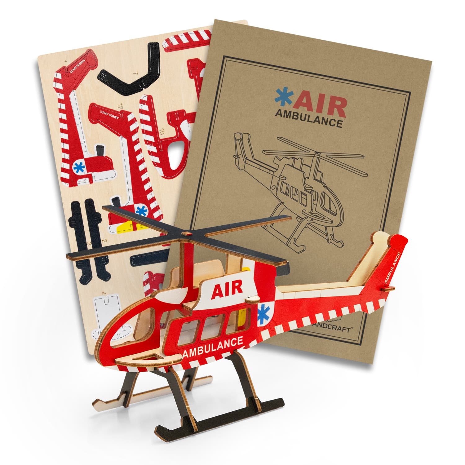 BRANDCRAFT Helicopter Wooden Model · Product view