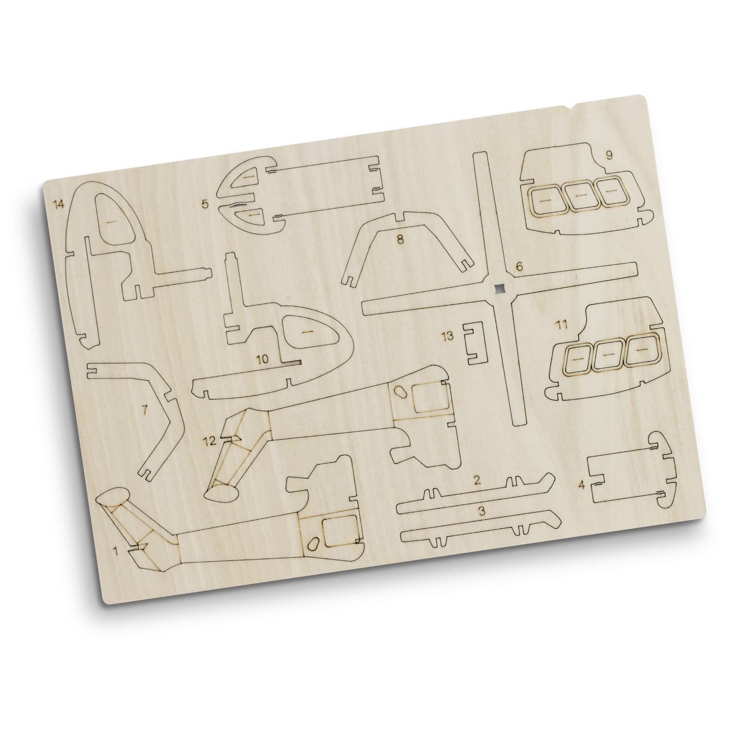 BRANDCRAFT Helicopter Wooden Model · Product view