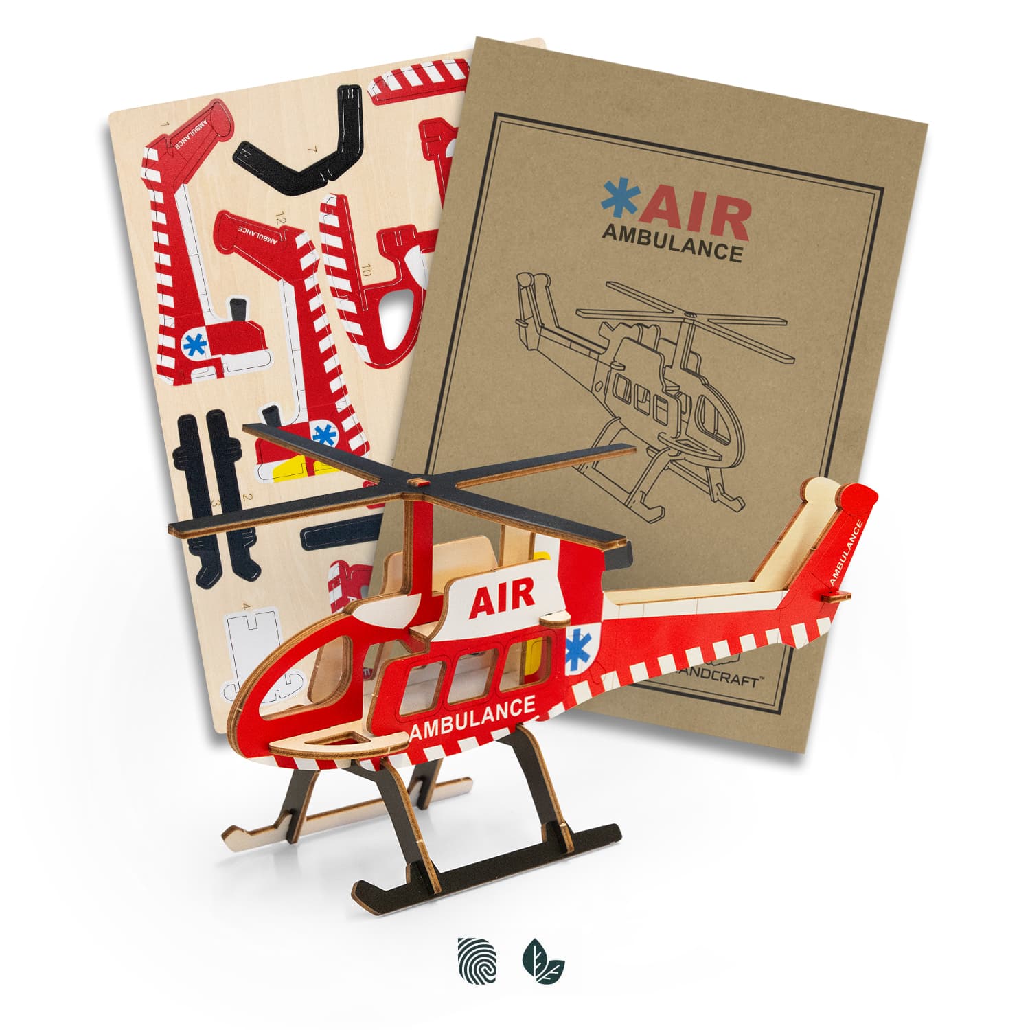 BRANDCRAFT Helicopter Wooden Model · Product view