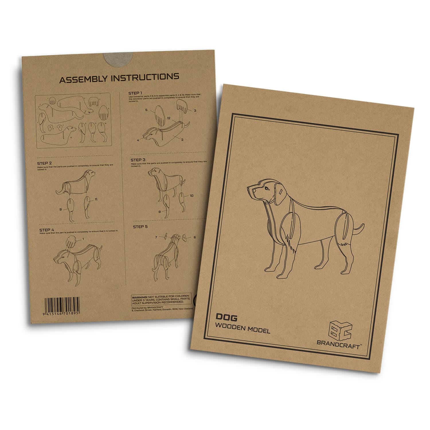 BRANDCRAFT Dog Wooden Model · Product view