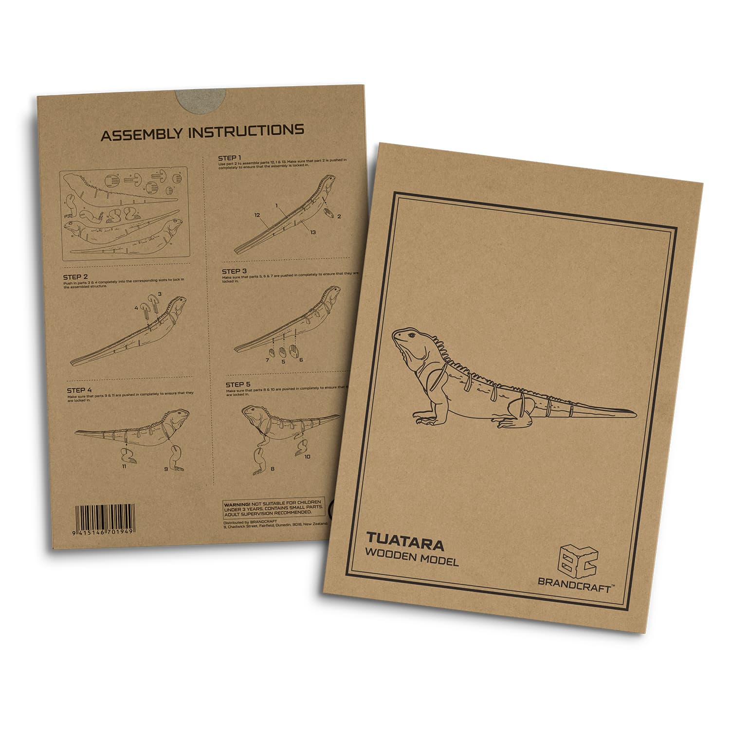 BRANDCRAFT Tuatara Wooden Model · Product view