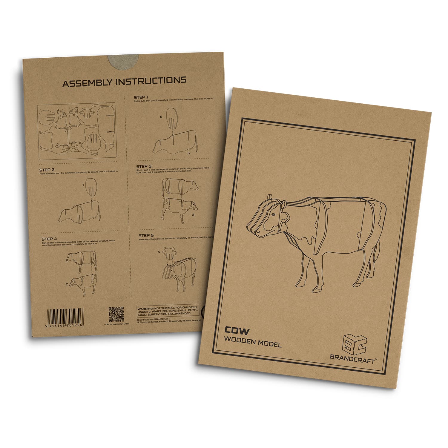 BRANDCRAFT Cow Wooden Model · Product view