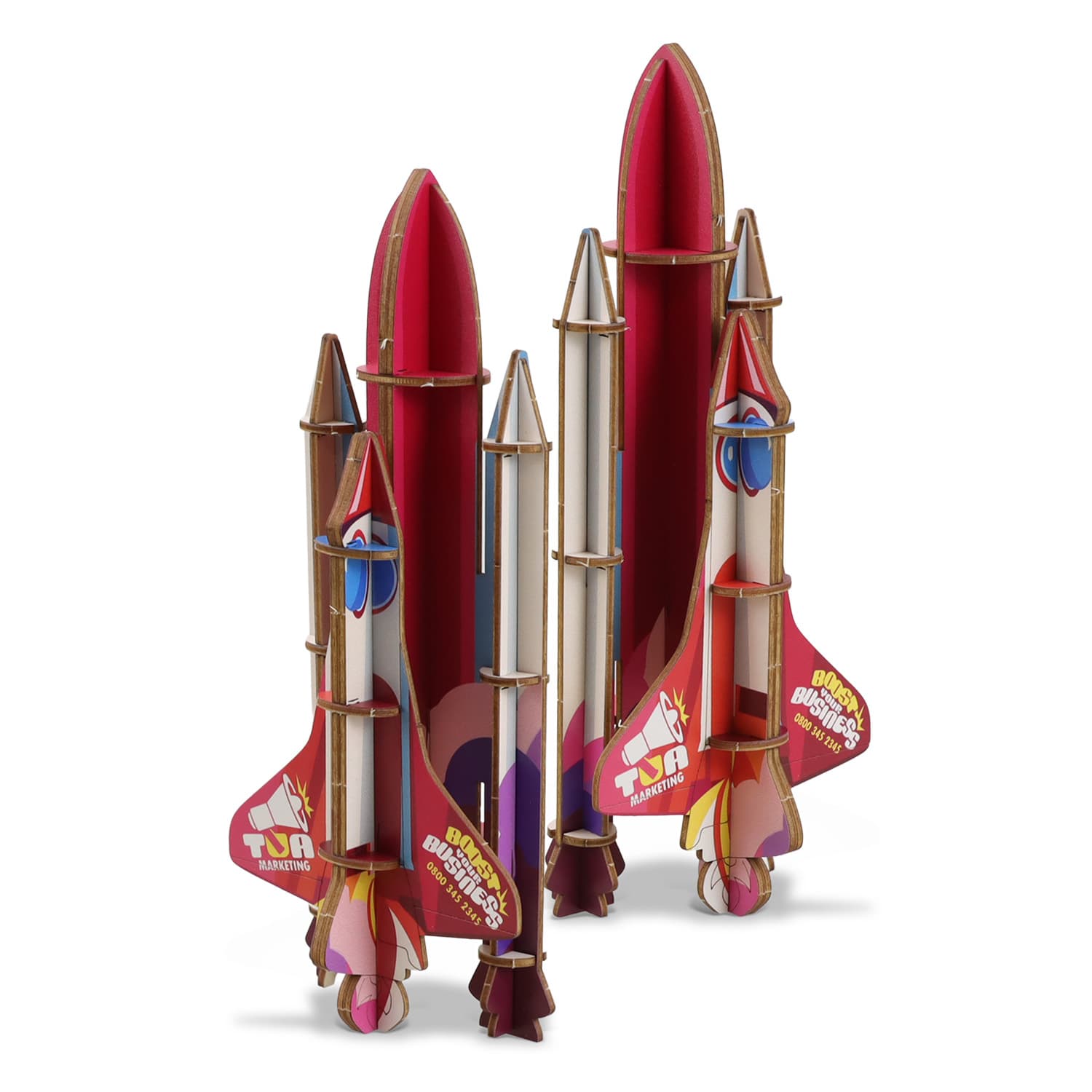 BRANDCRAFT Rocket Ship Wooden Model · Product view