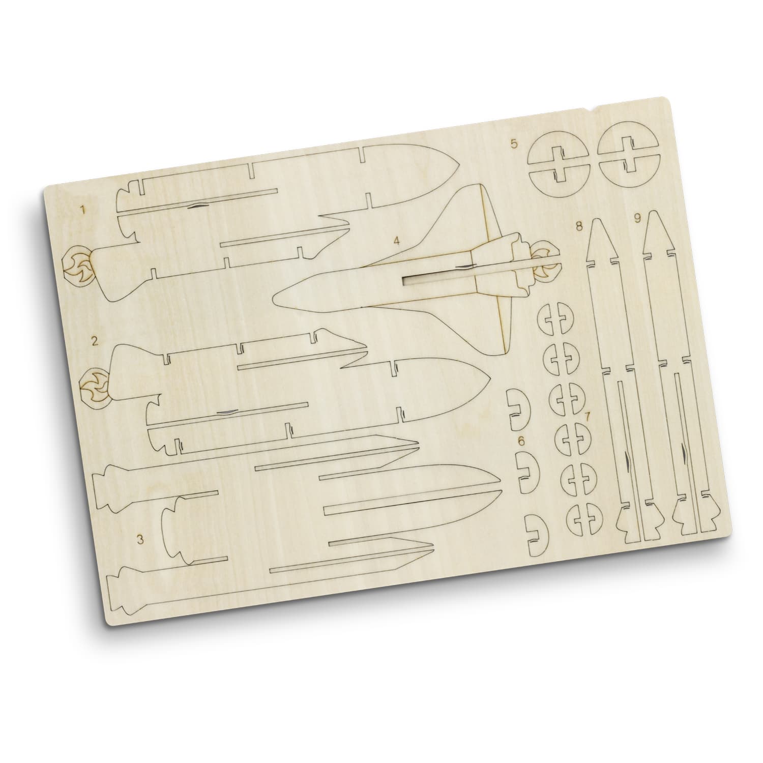 BRANDCRAFT Rocket Ship Wooden Model · Product view