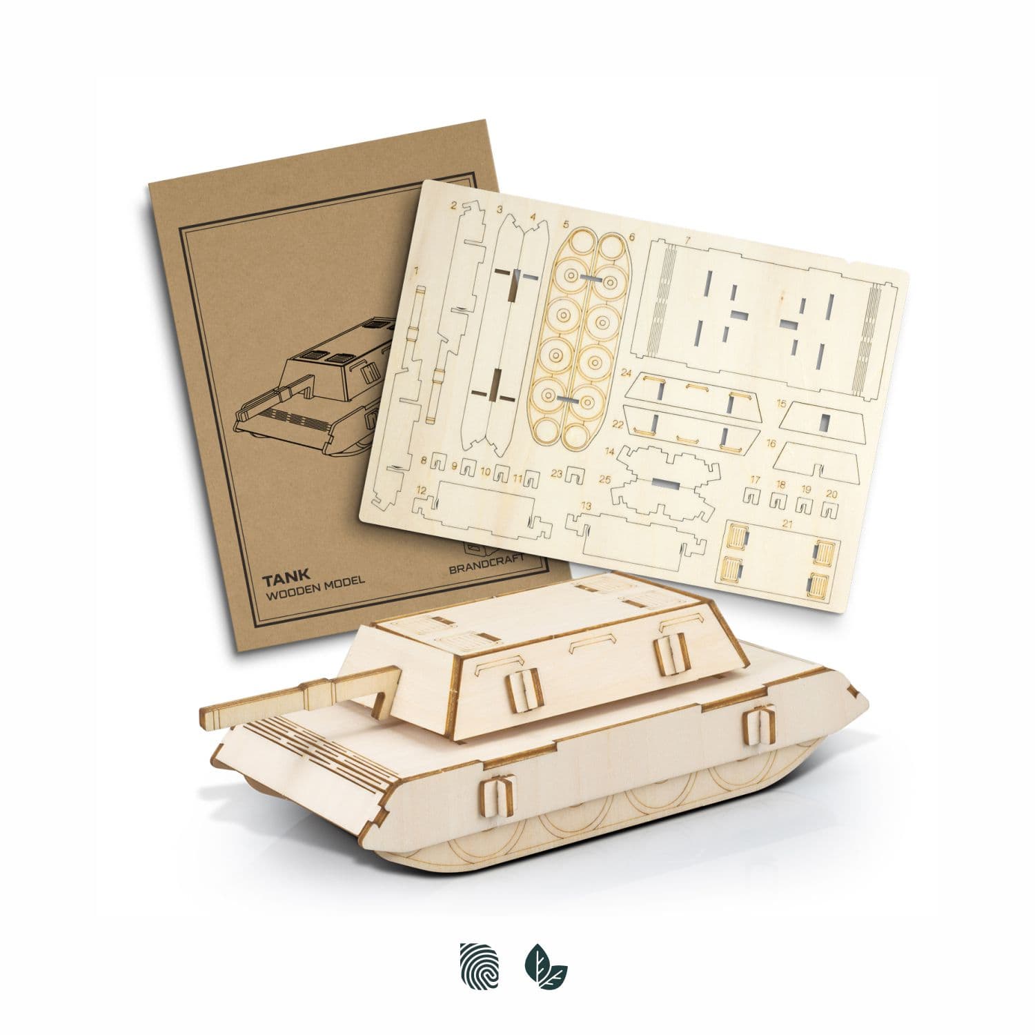 BRANDCRAFT Tank Wooden Model · Product view