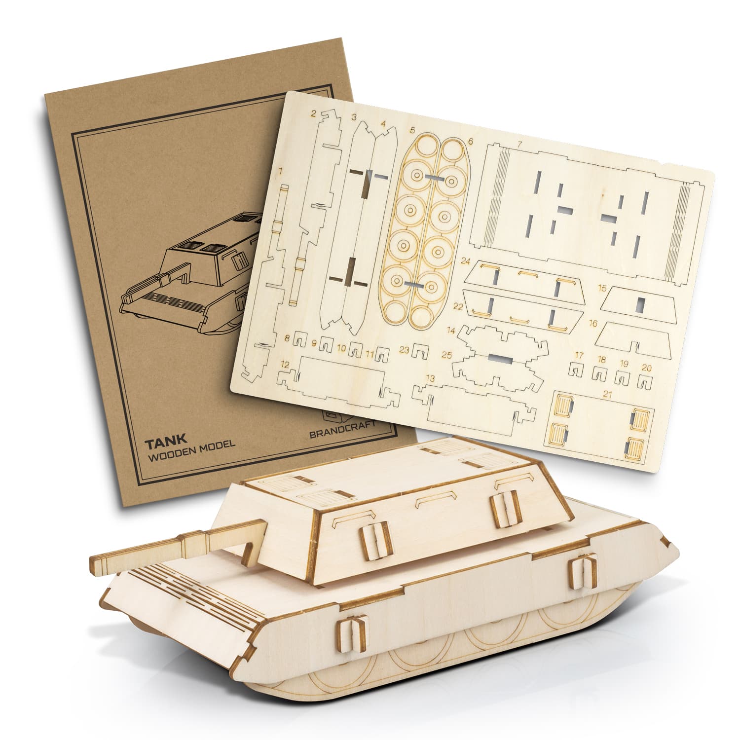 BRANDCRAFT Tank Wooden Model · Product view