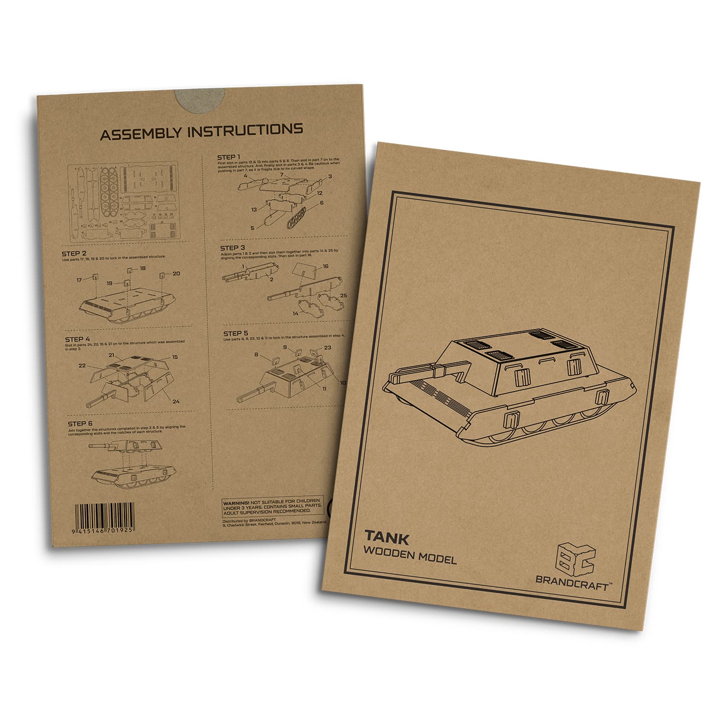 BRANDCRAFT Tank Wooden Model · Product view