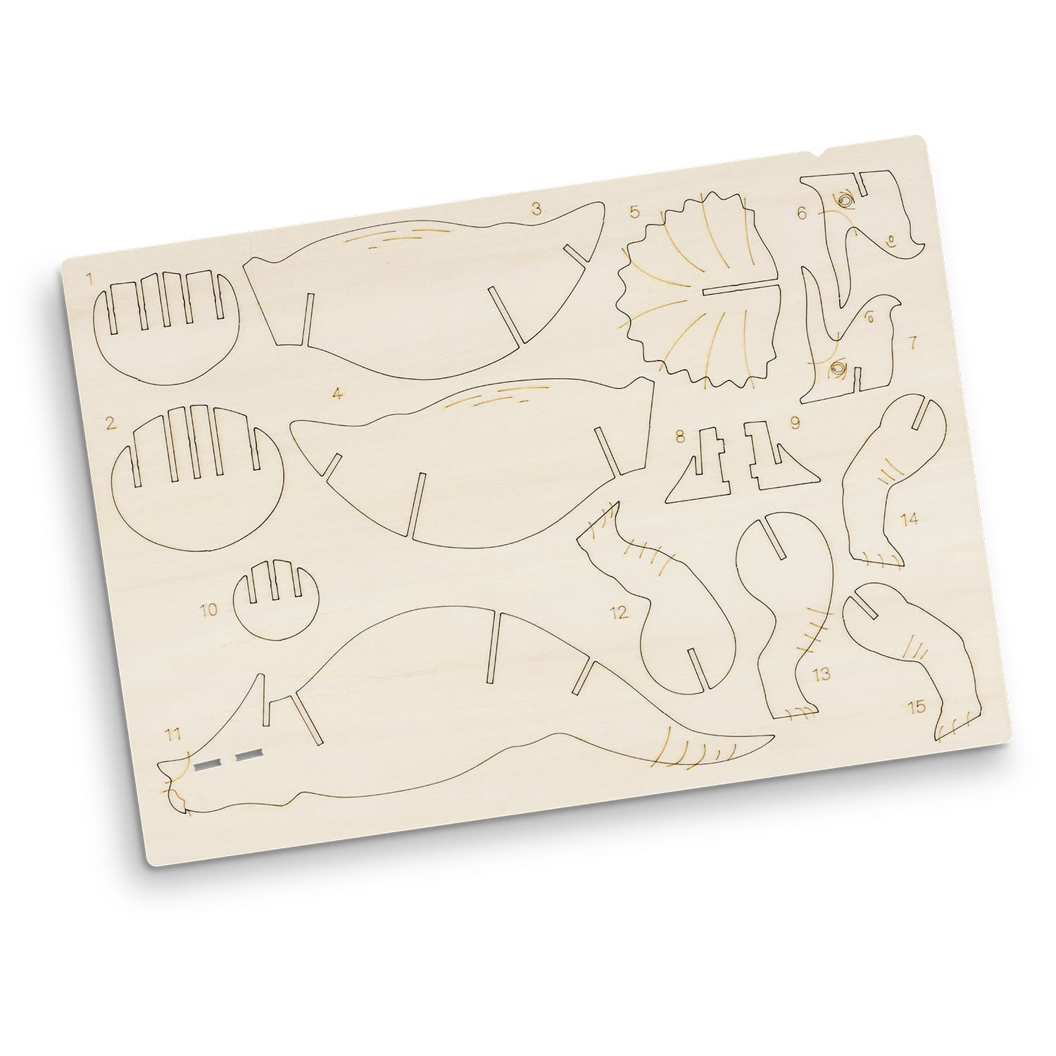 BRANDCRAFT Triceratops Wooden Model · Product view