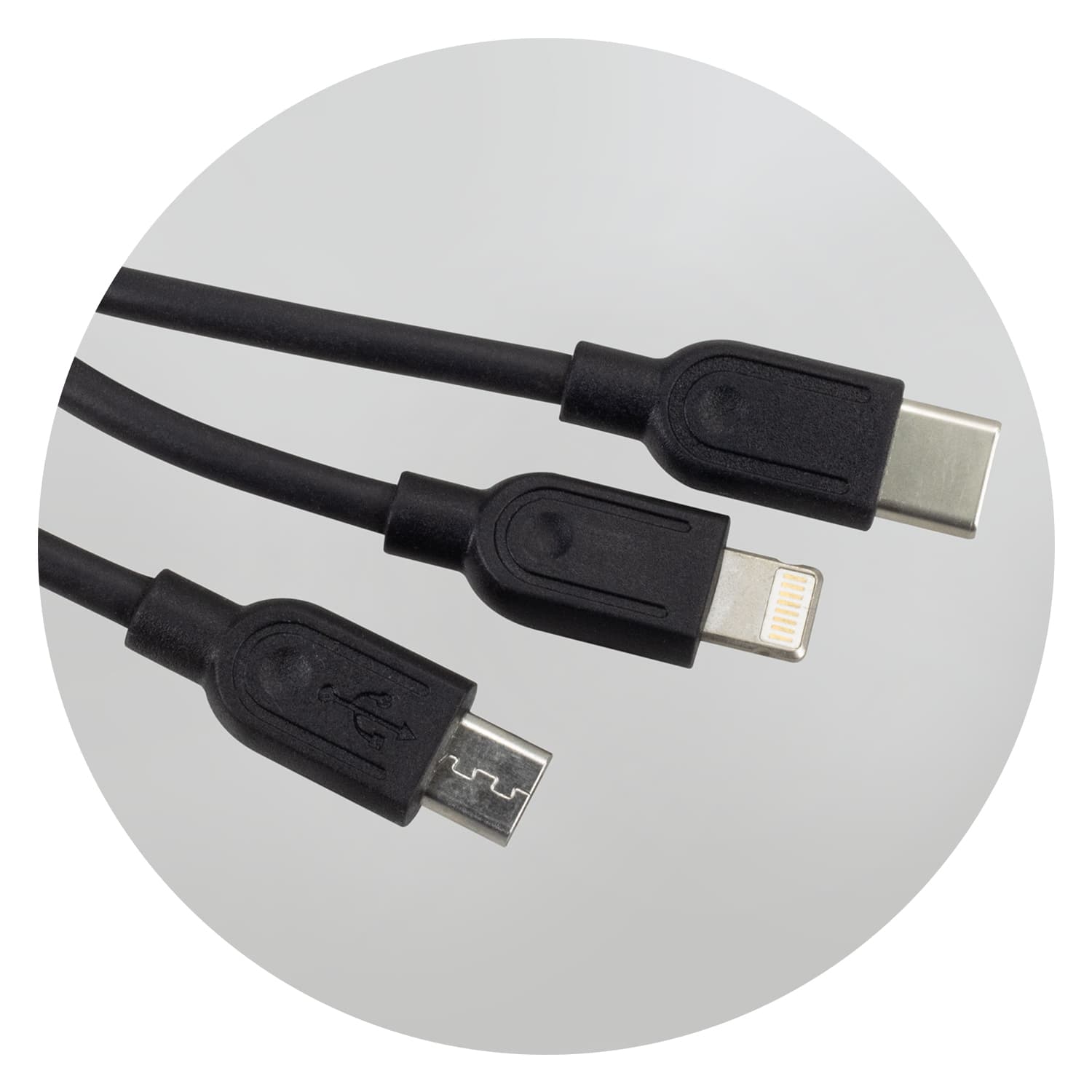 Bamboo Triple Connector Cable · Product view