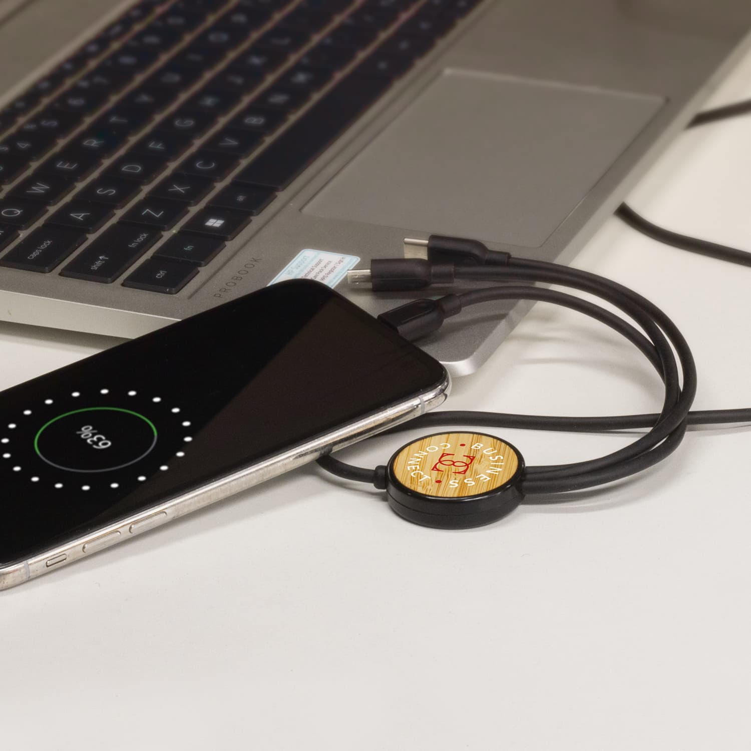 Bamboo Triple Connector Cable · Product view
