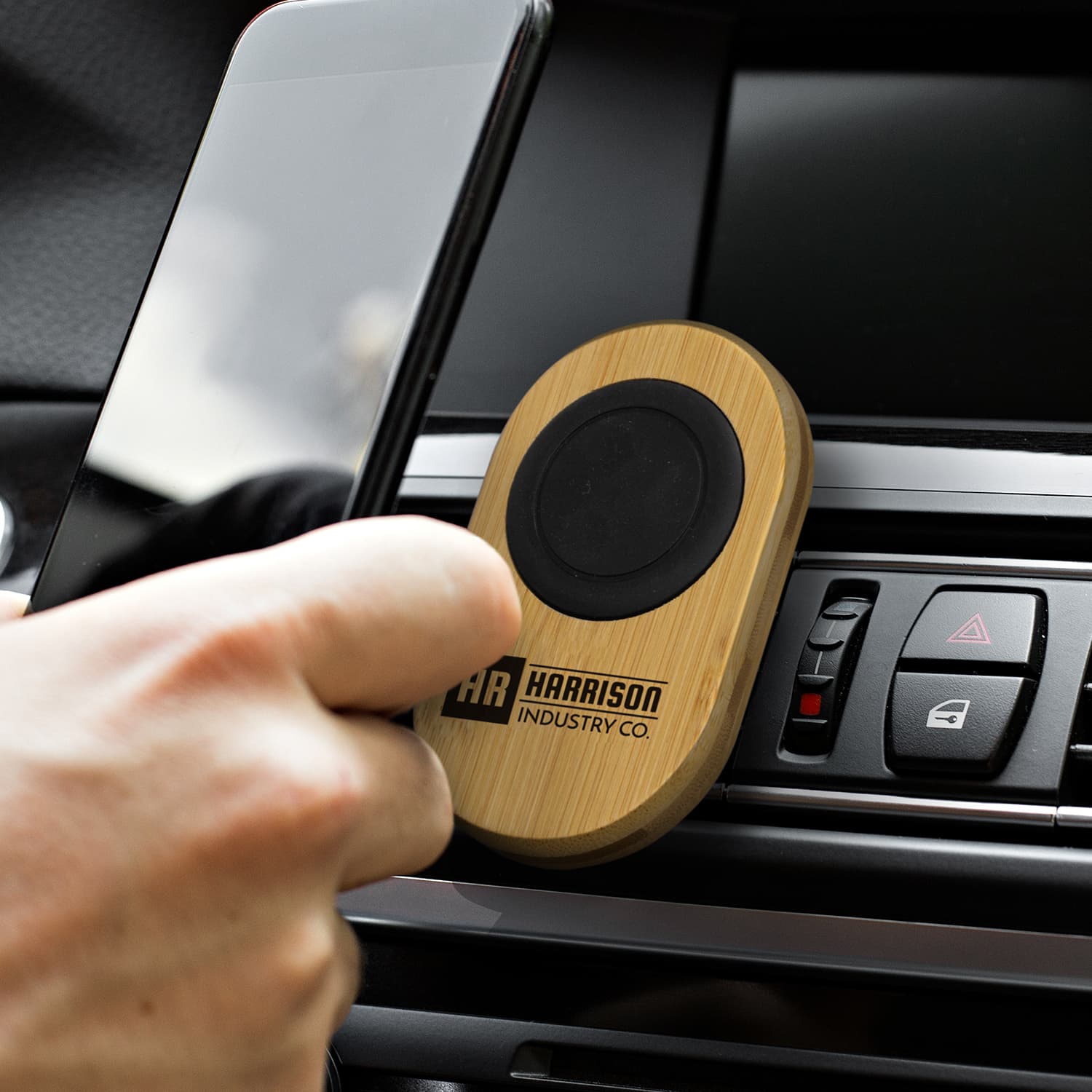Bamboo Car Phone Holder · Product view