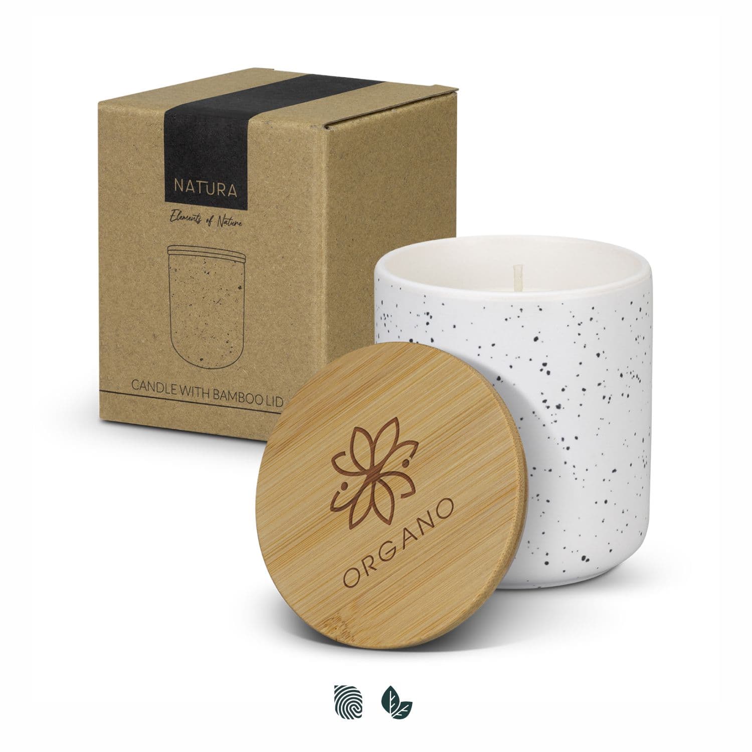 NATURA Candle with Bamboo Lid · Product view