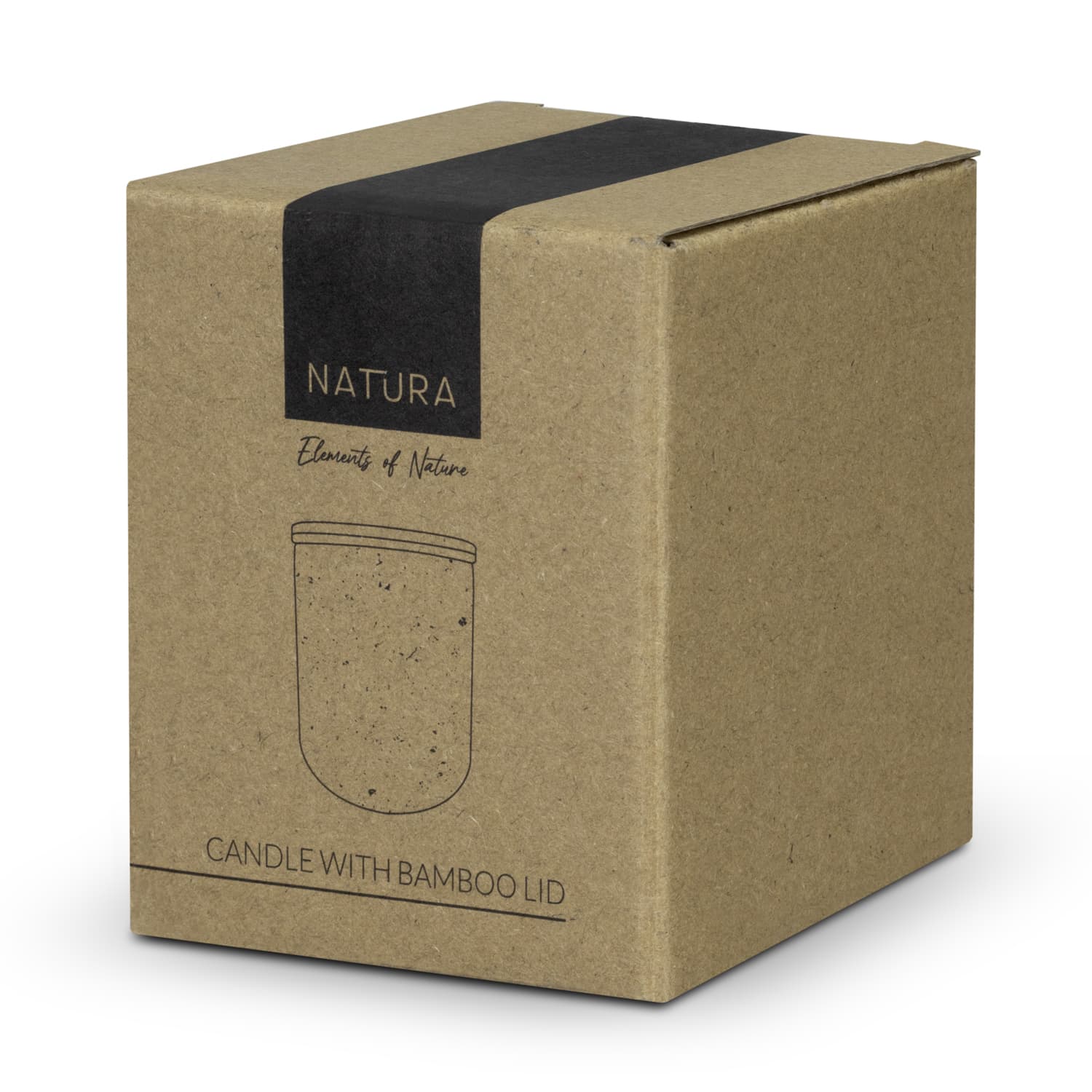NATURA Candle with Bamboo Lid · Product view