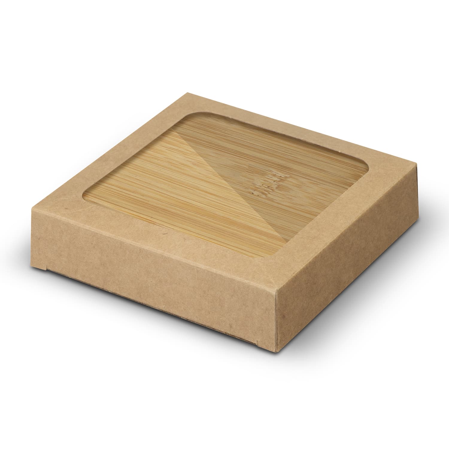 Bamboo Bottle Opener Coaster - Set of 2 - Square · Product view