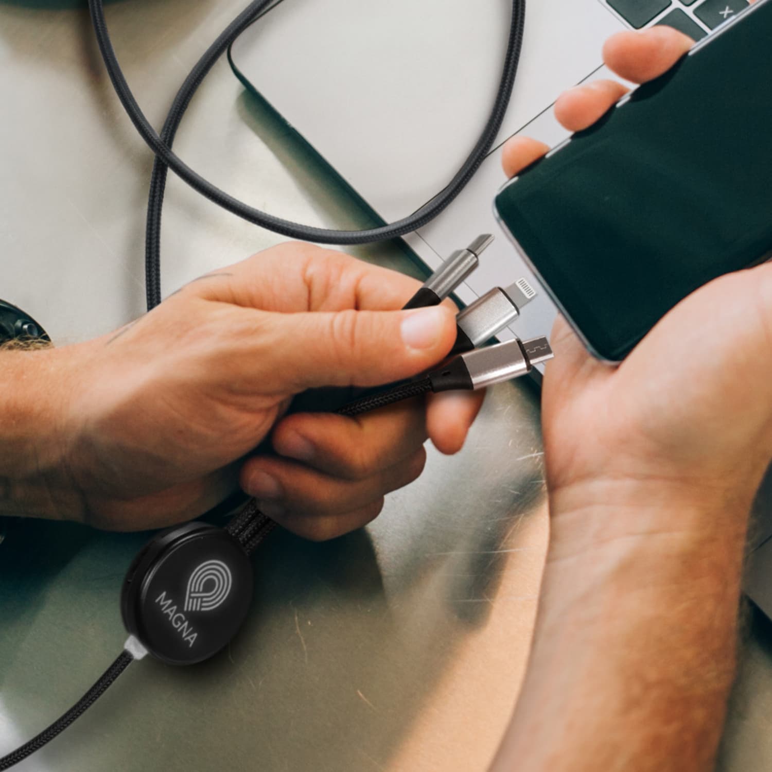 Lumos Braided Charging Cable · Product view