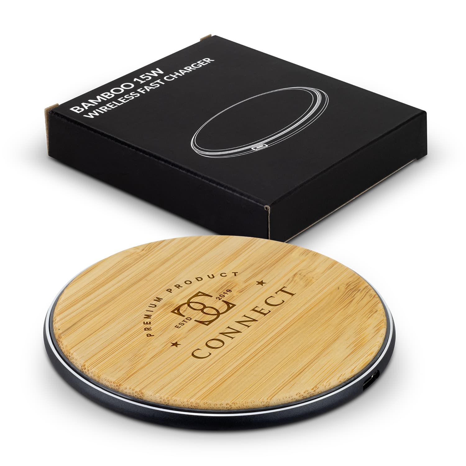 Bamboo 15W Wireless Fast Charger · Product view