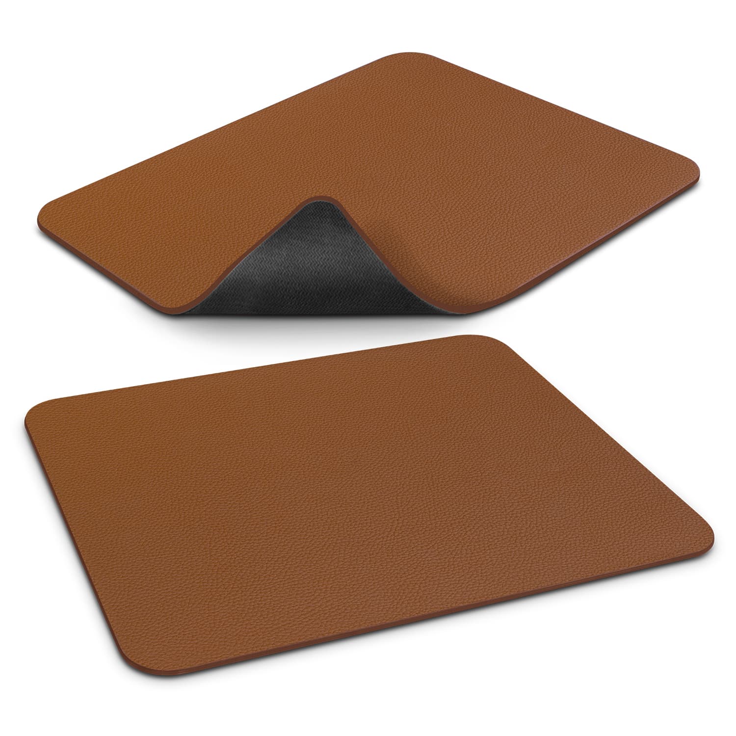 Leatherette Mouse Mat · Brown · front