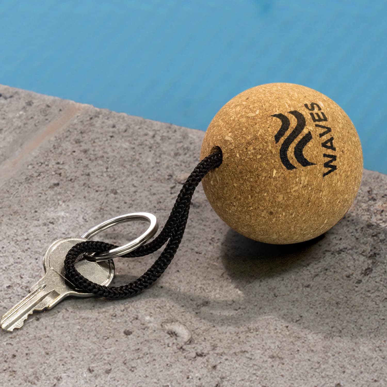 Cork Floating Key Ring - Round · Product view