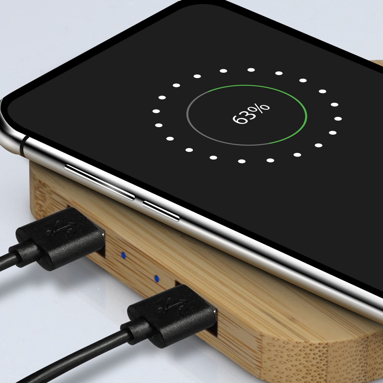 NATURA Bamboo Wireless Fast Charging Hub · Product view