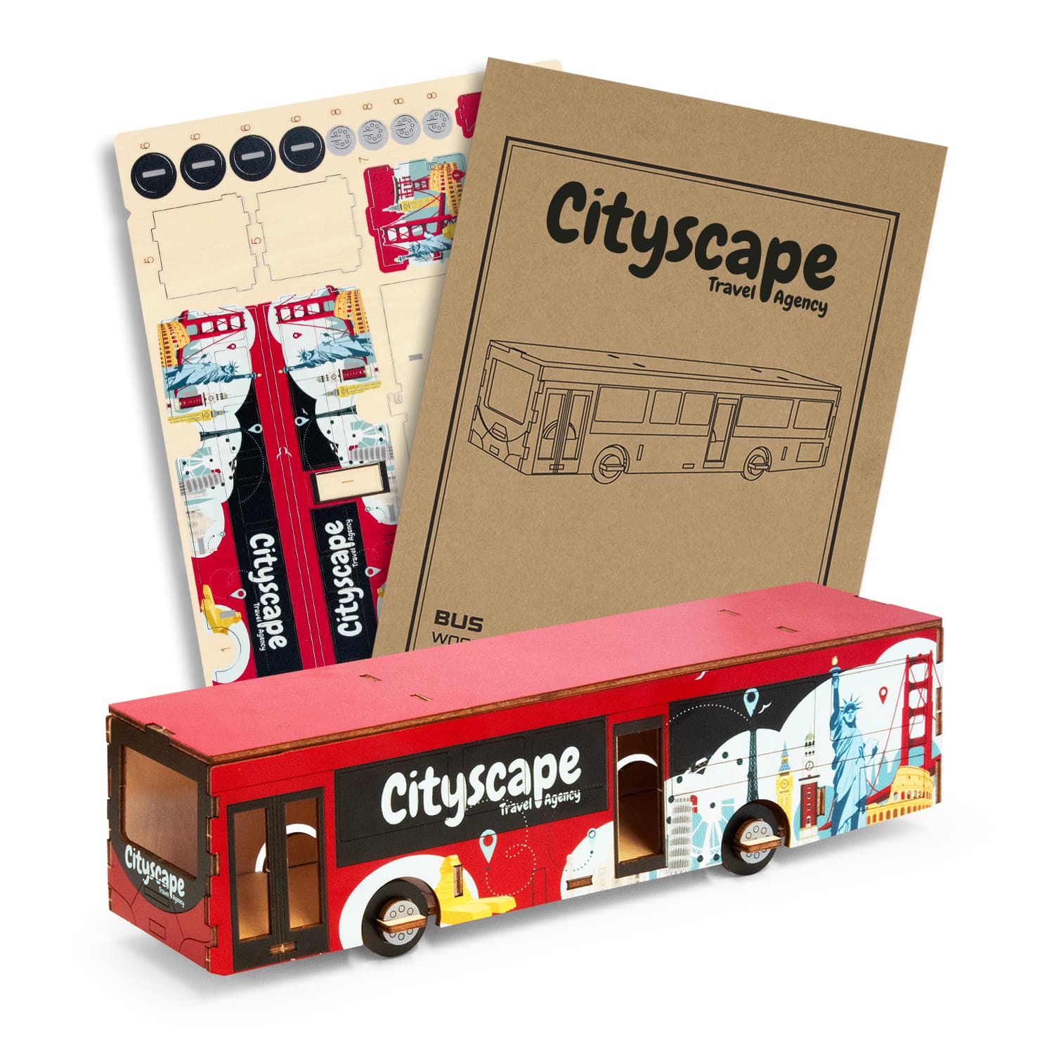 BRANDCRAFT Bus Wooden Model · Product view