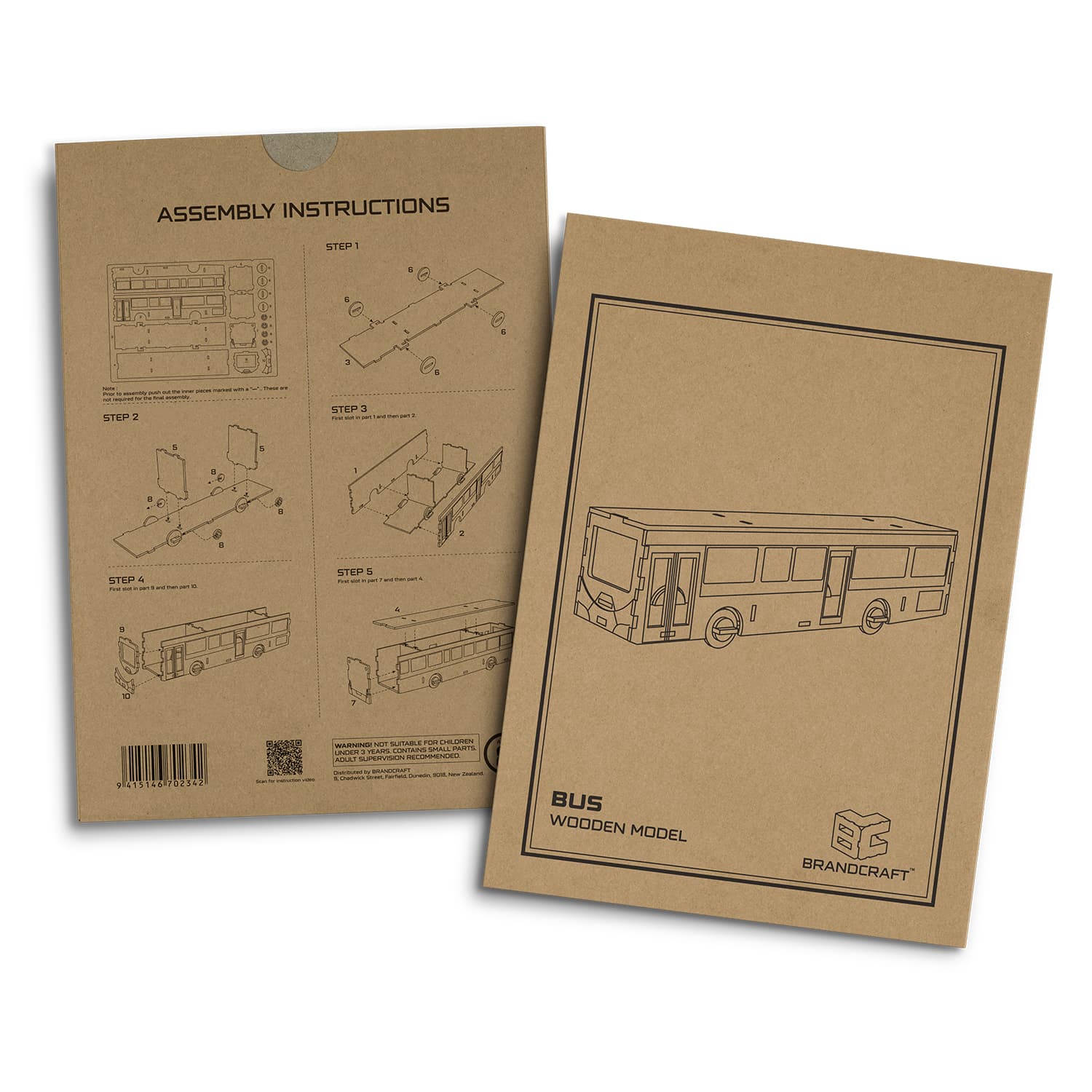 BRANDCRAFT Bus Wooden Model · Product view
