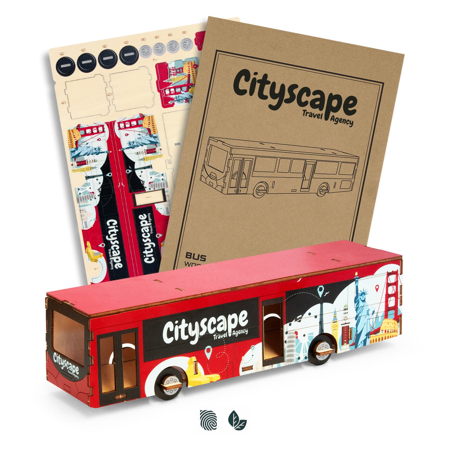 BRANDCRAFT Bus Wooden Model · Product view