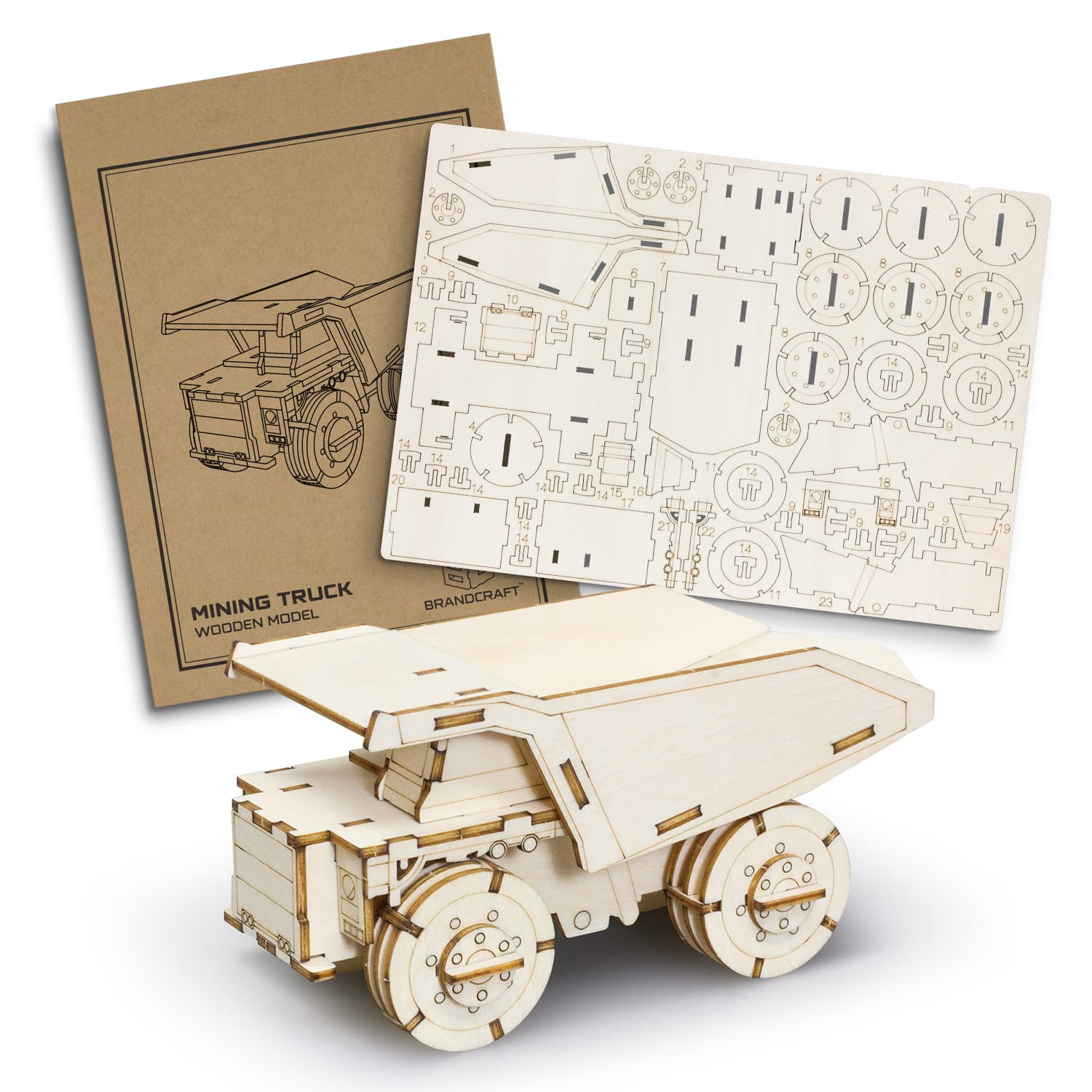 BRANDCRAFT Mining Truck Wooden Model · Product view